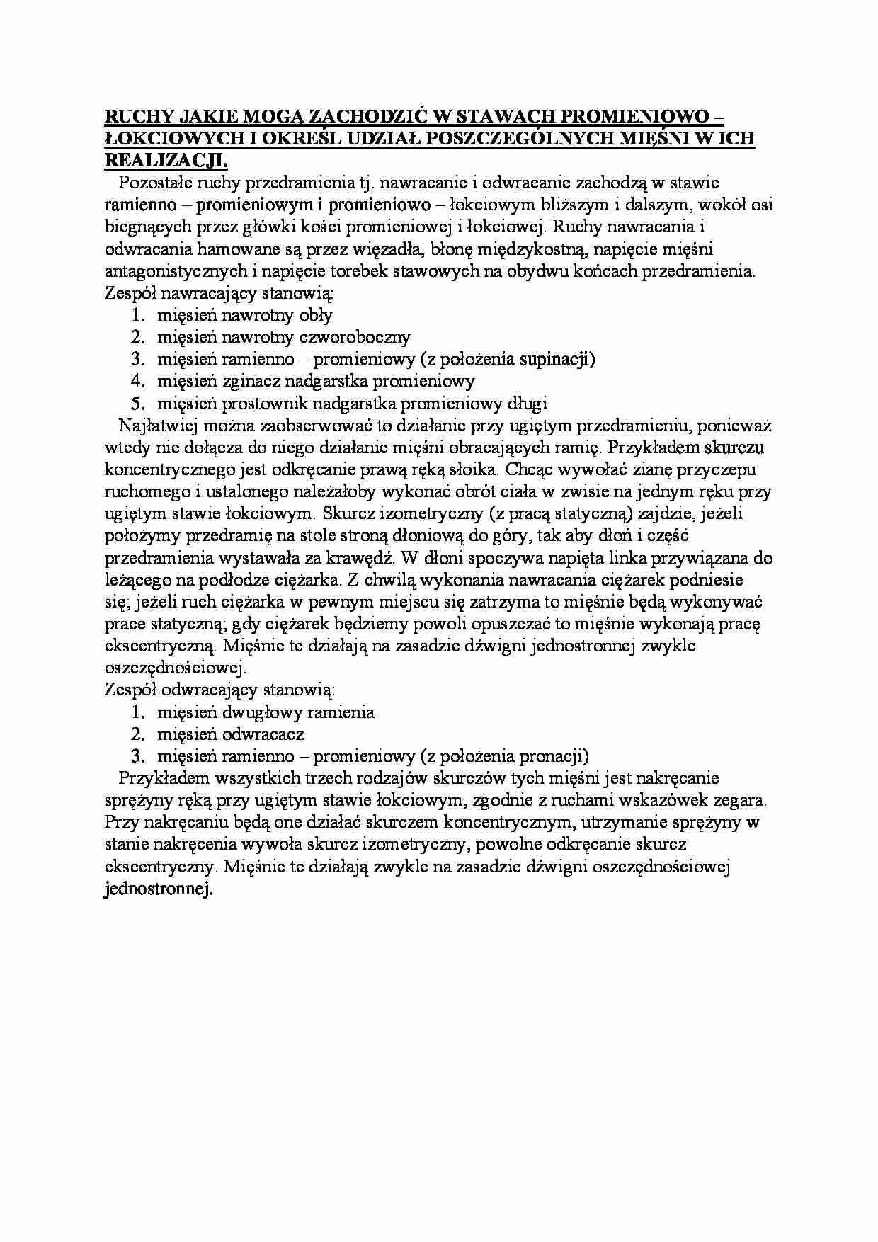 Ruchy w stawach promieniowych - strona 1