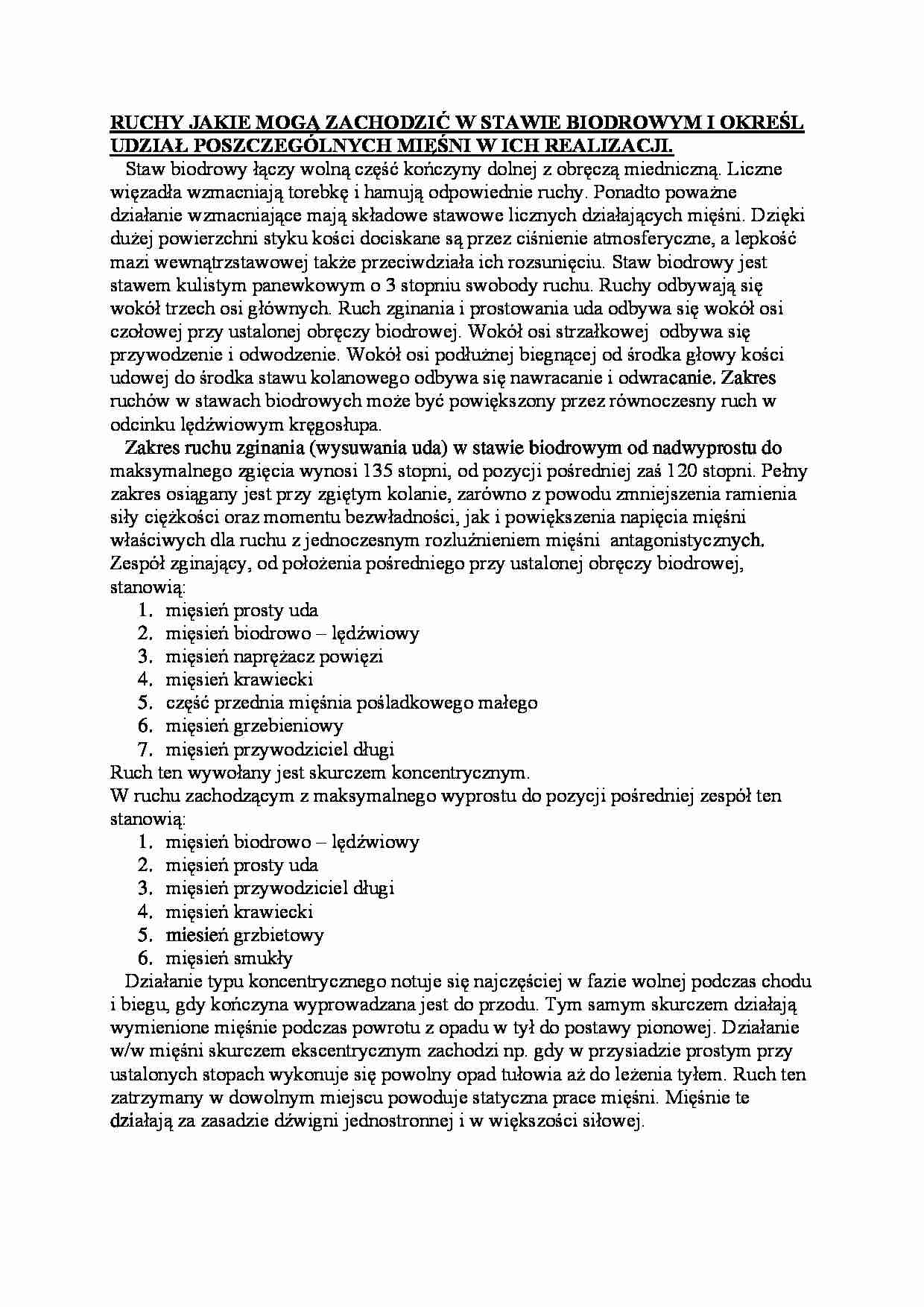 Ruchy w stawie biodrowym  - strona 1