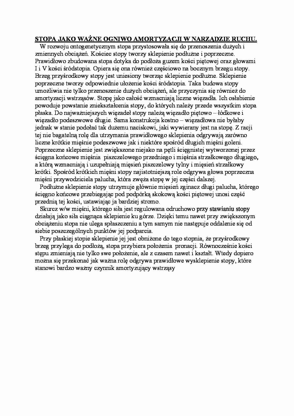 Stopa - amortyzacja w narzędzie ruchu  - strona 1