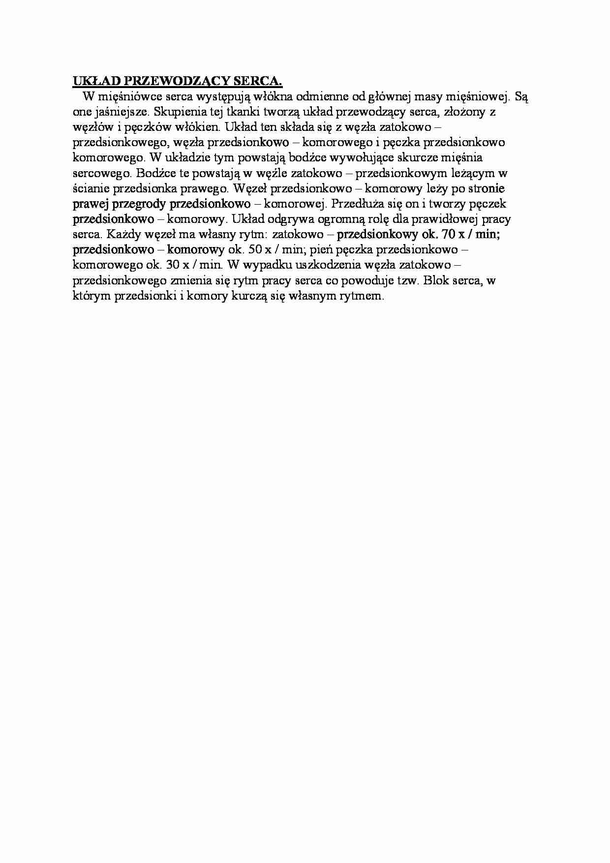 Układ przewodzący serca - omówienie - strona 1