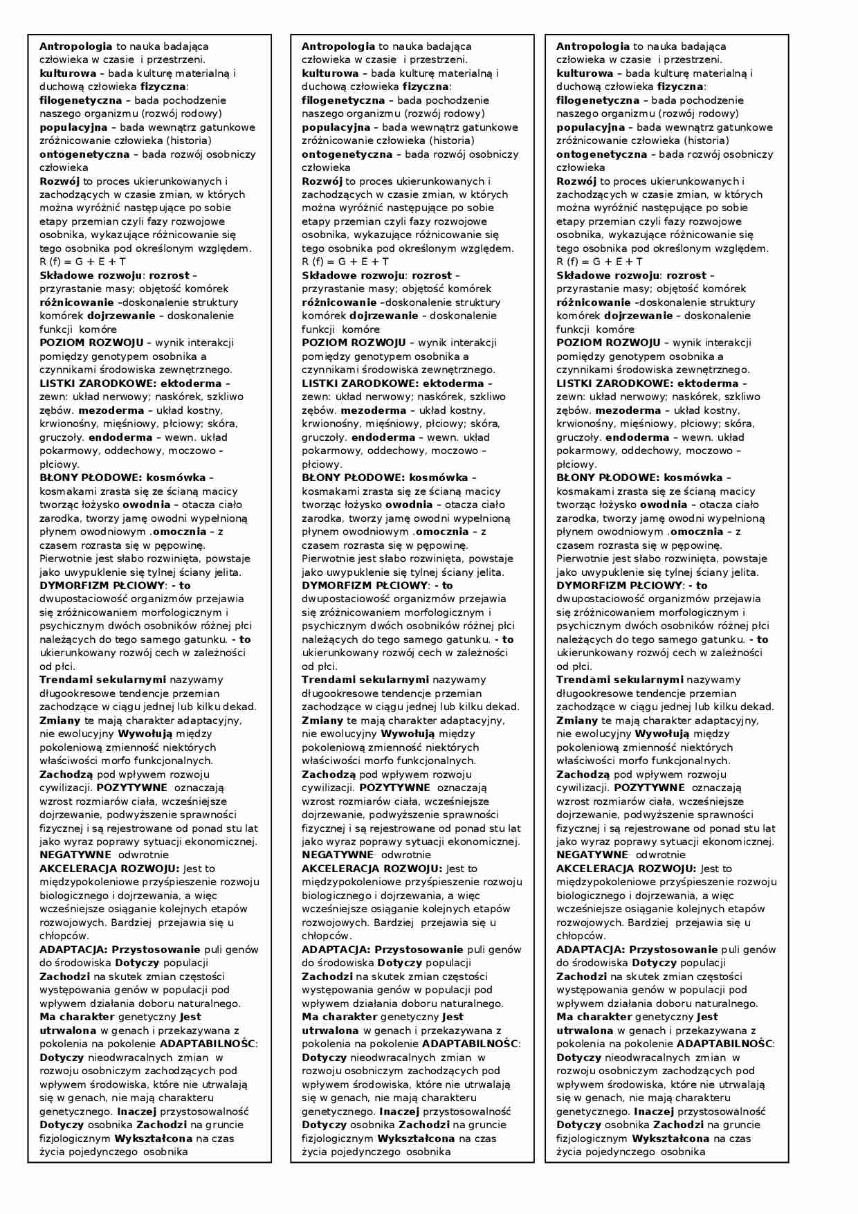 Antropologia - omówienie zagadnień - strona 1