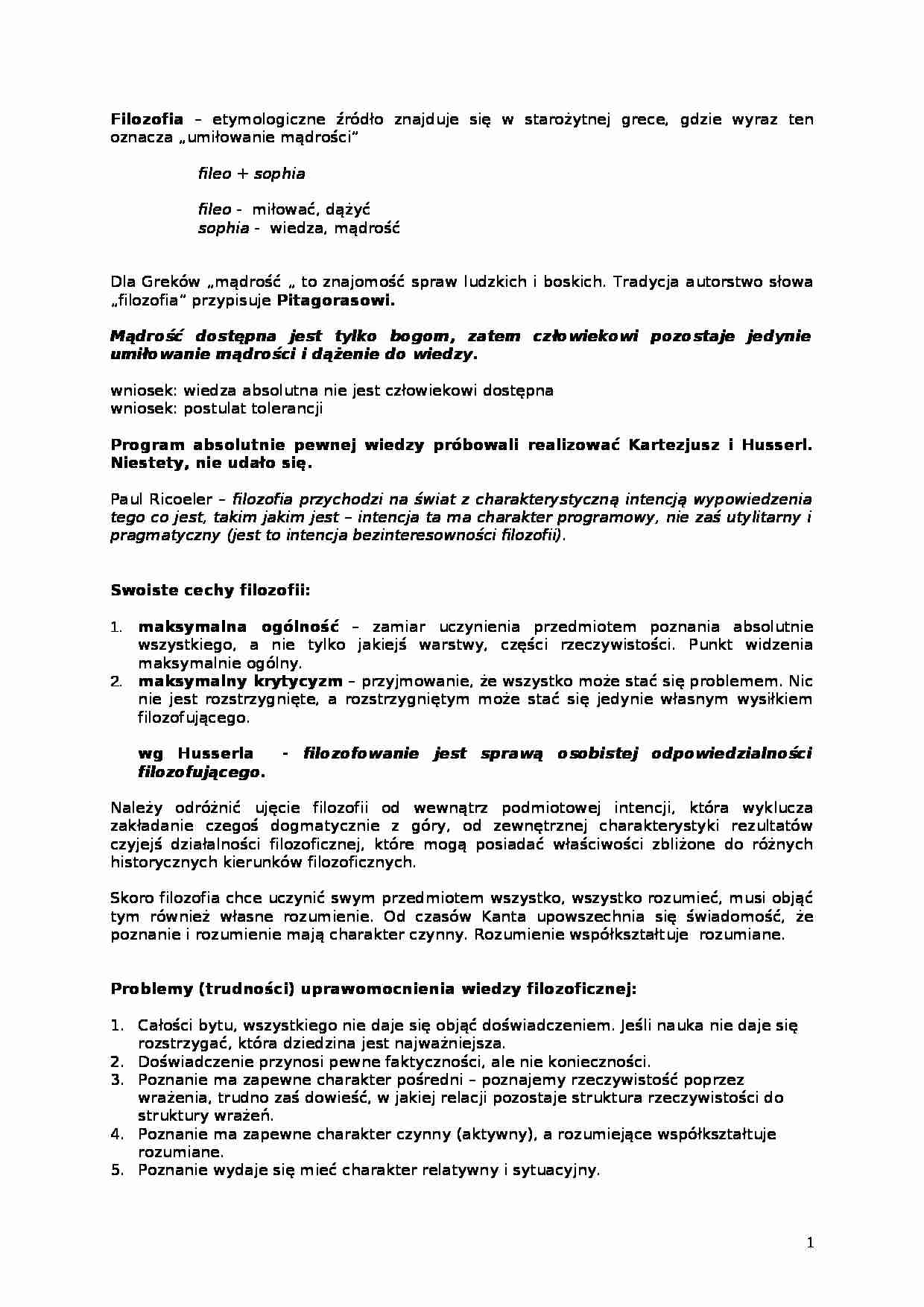 Filozofia - strona 1