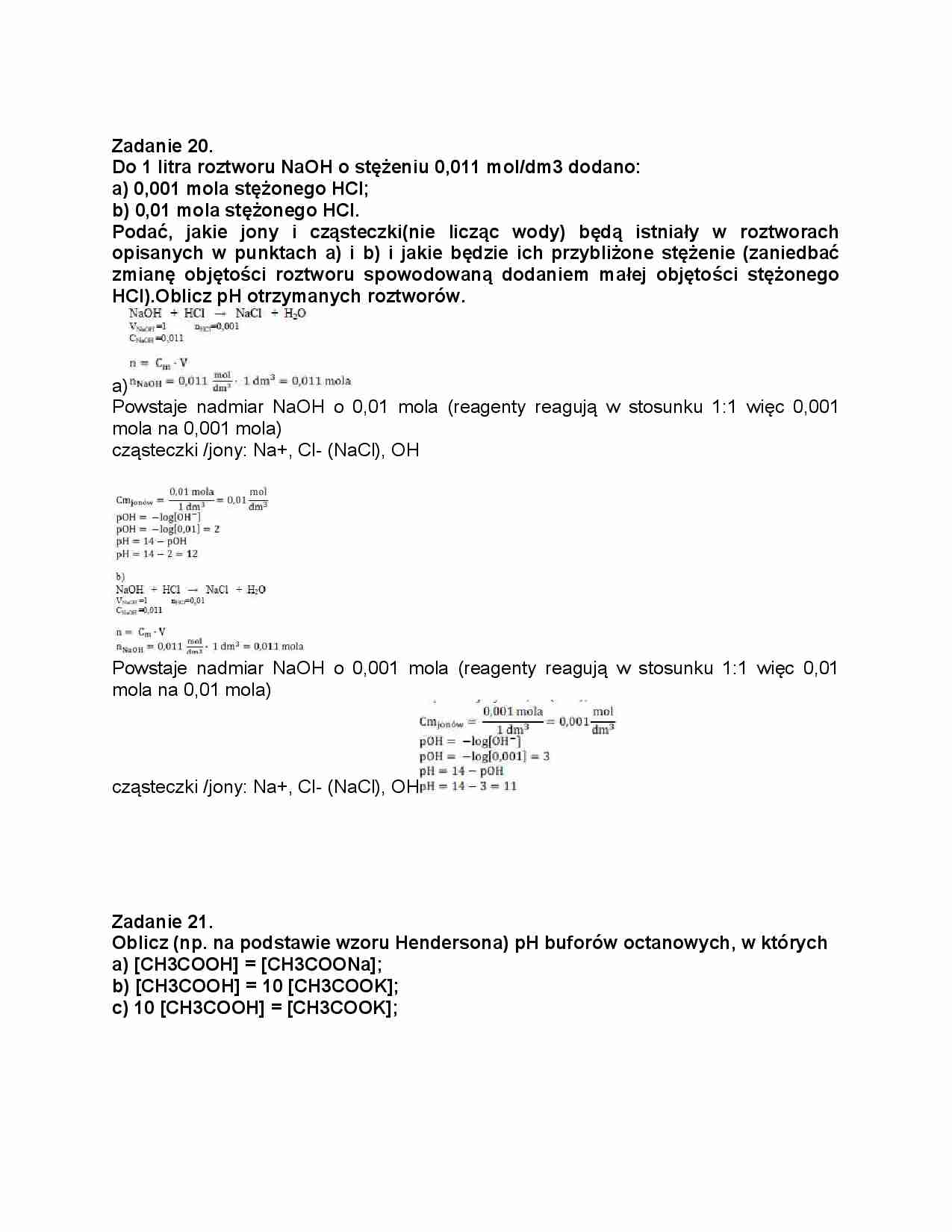 Chemia analityczna-zadania od 20 - strona 1
