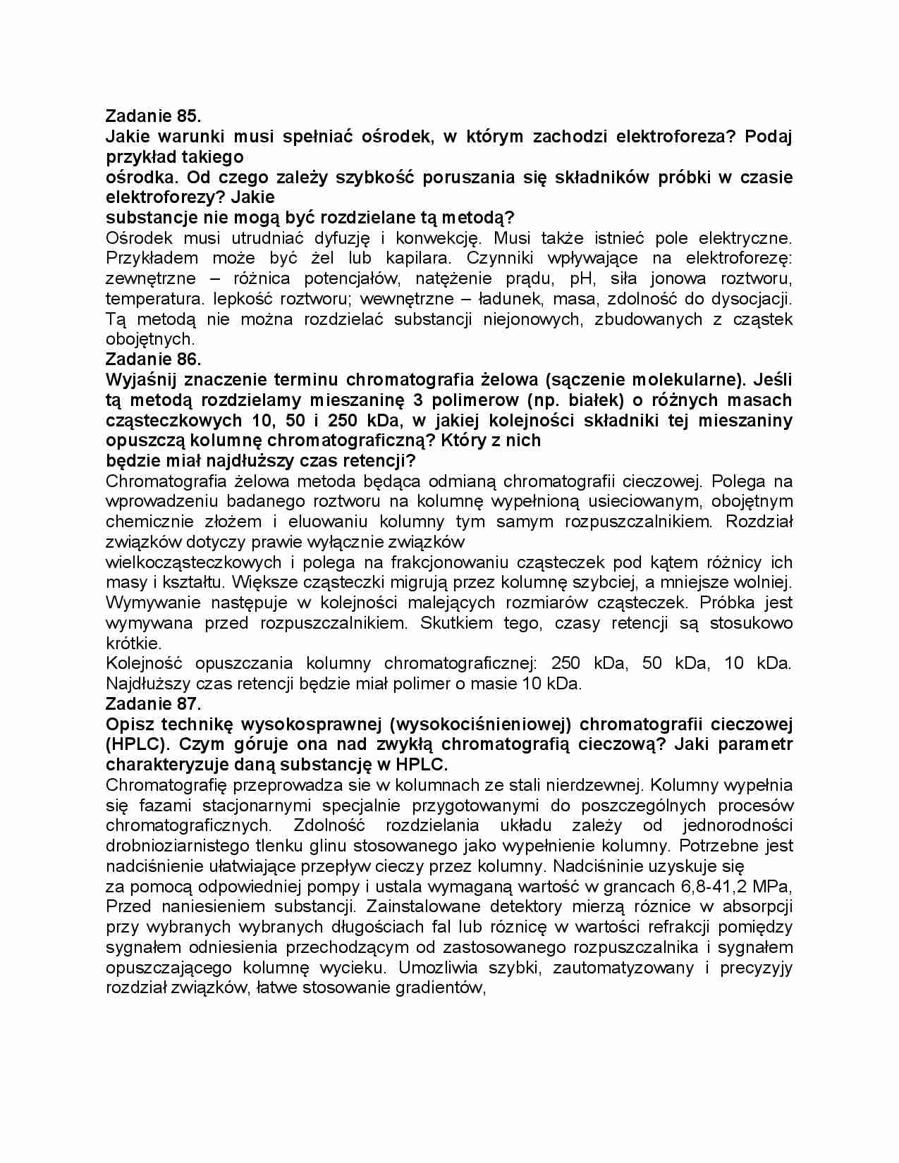 Chemia analityczna-zadania - Elektroforeza - strona 1