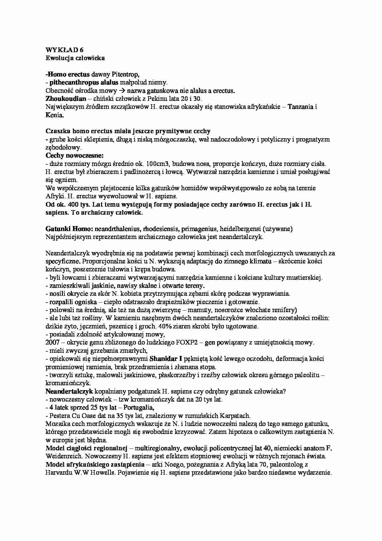 Ewolucja człowieka-wykład - strona 1