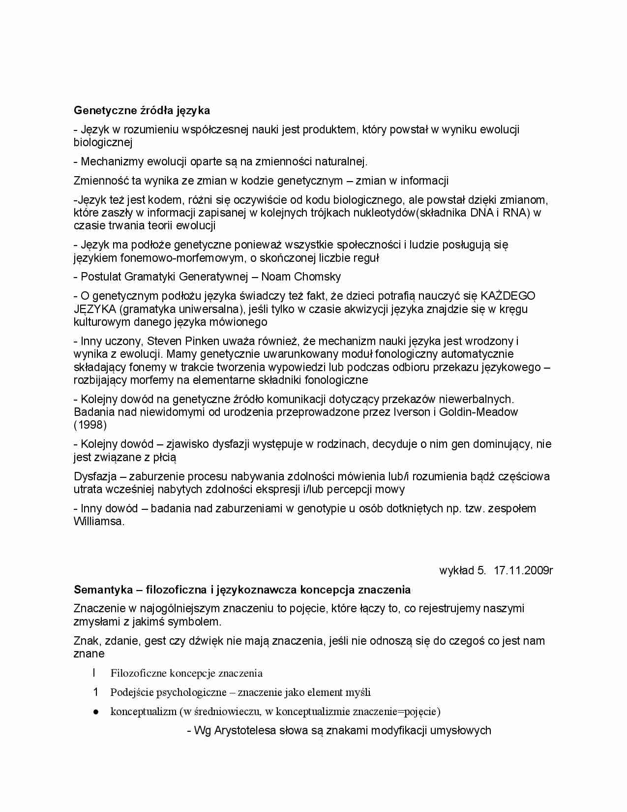 Genetyczne źródła języka - strona 1