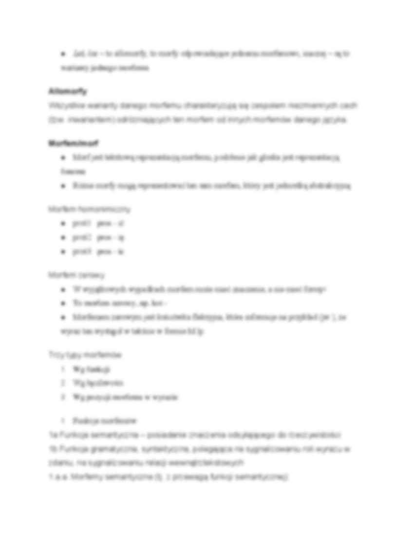 Wstęp do językoznawstwa,morfologia-wykład - strona 2