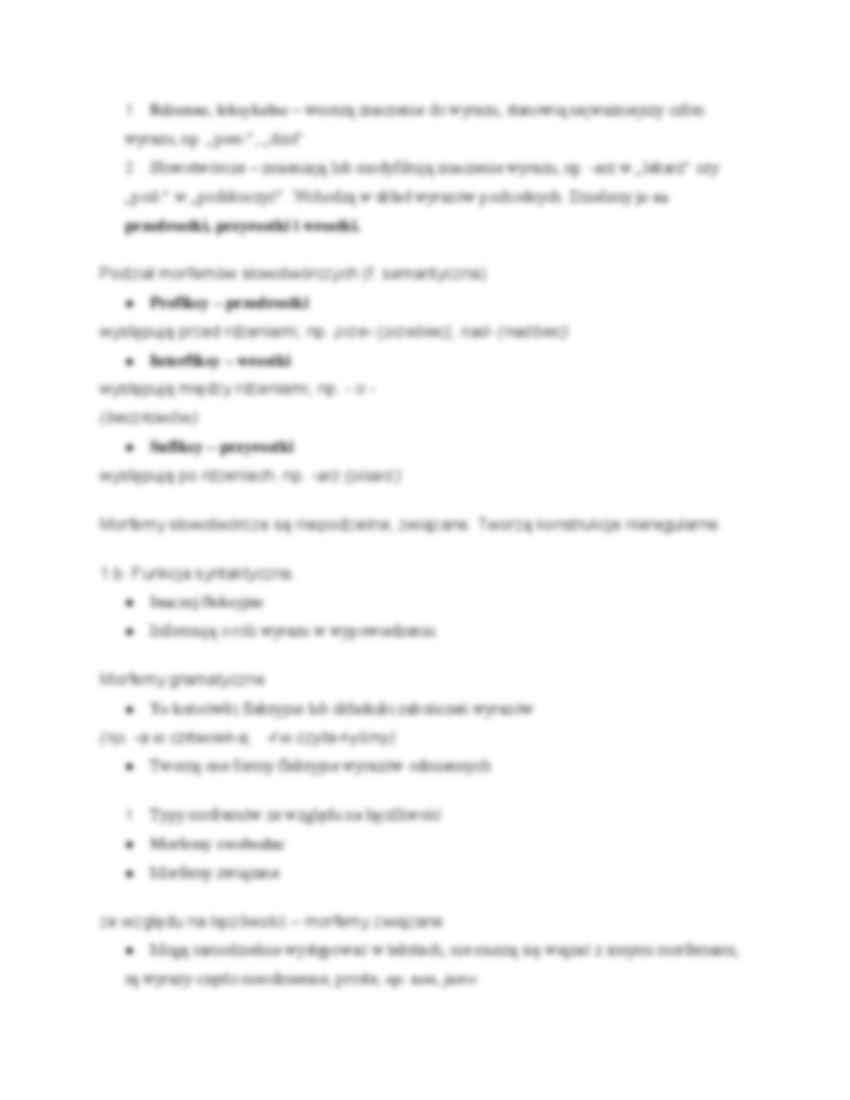 Wstęp do językoznawstwa,morfologia-wykład - strona 3