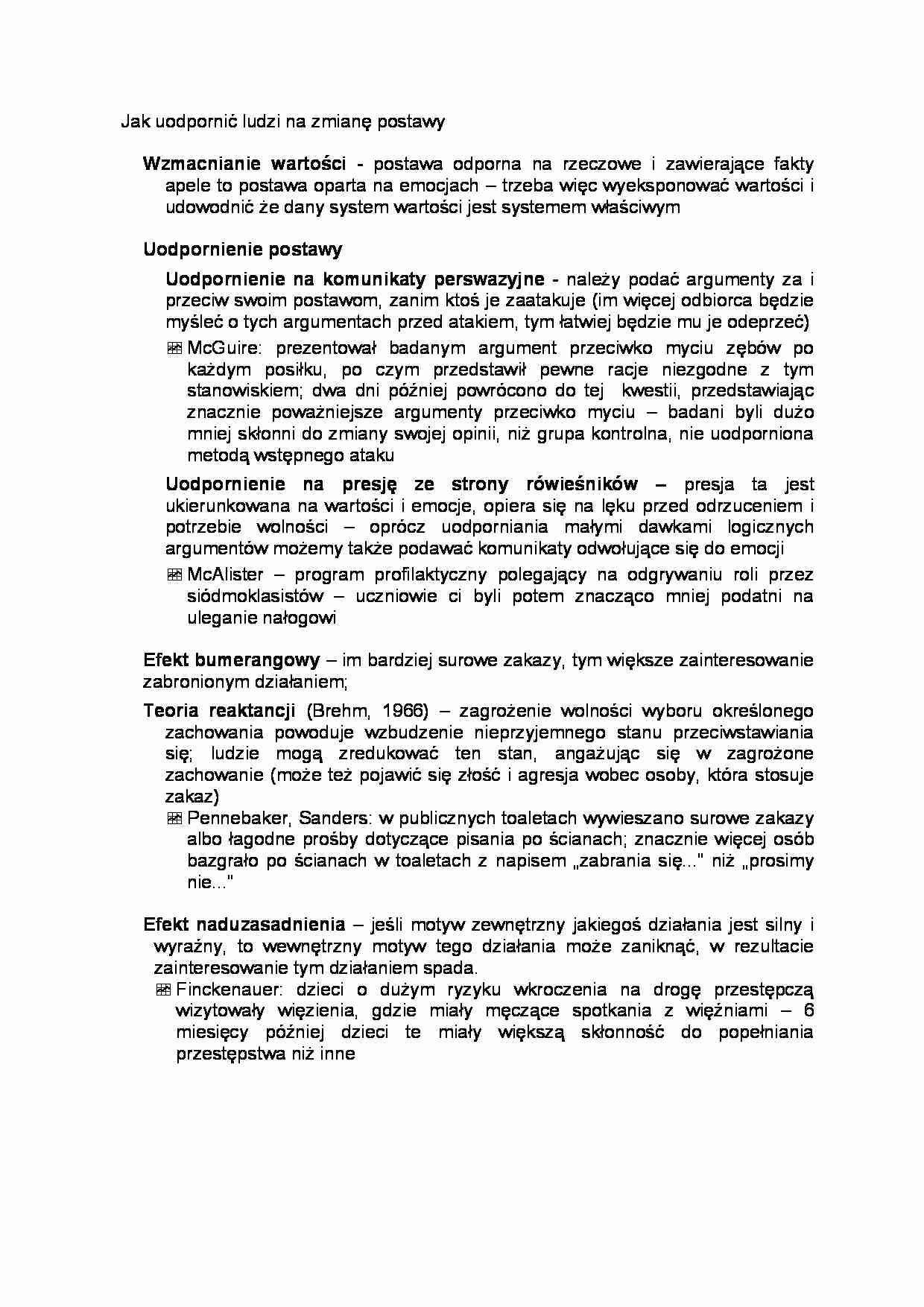 Jak uodpornic ludzi na zmianę postawy - strona 1