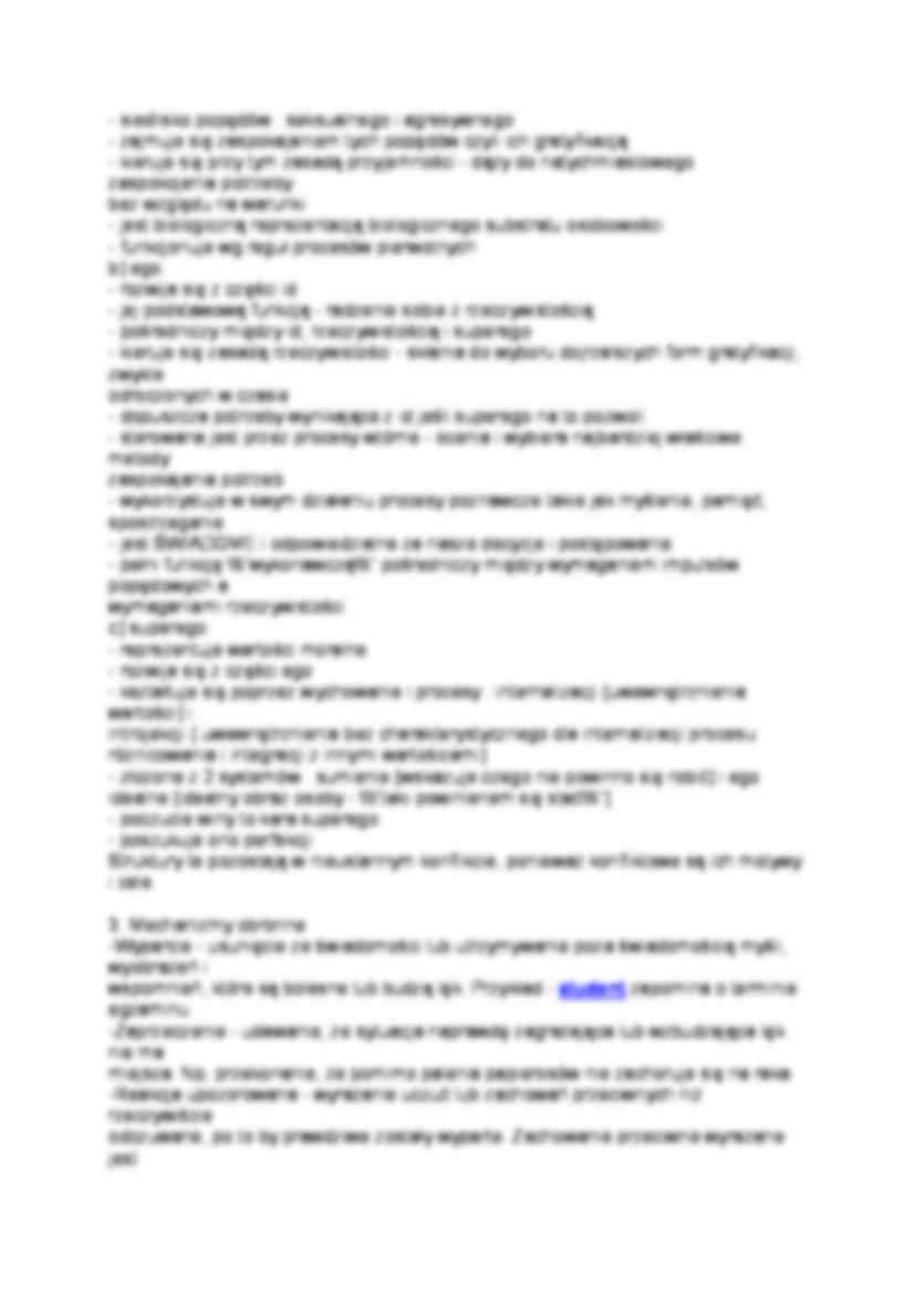 Koncepcja psychodynamiczna - założenia - strona 2