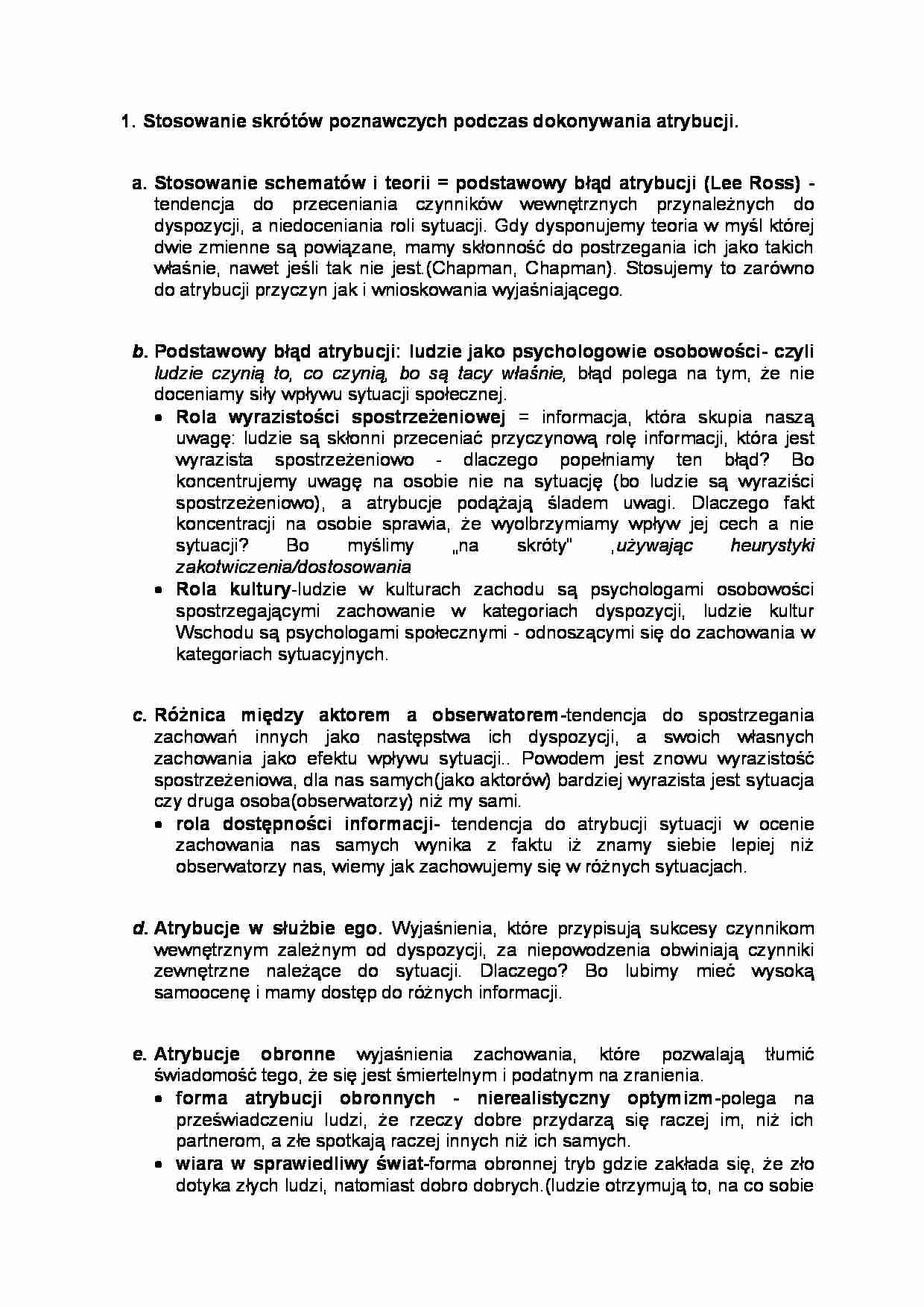 Stosowanie skrótów poznawczych - strona 1