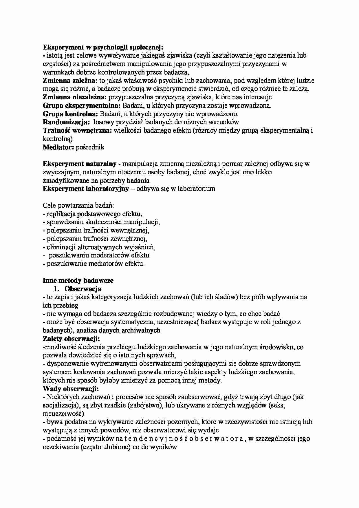 Eksperyment i inne metody badawcze - strona 1