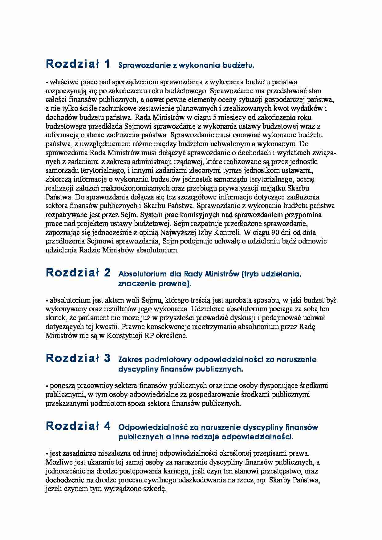 Sprawozdanie z wykonania budżetu - strona 1