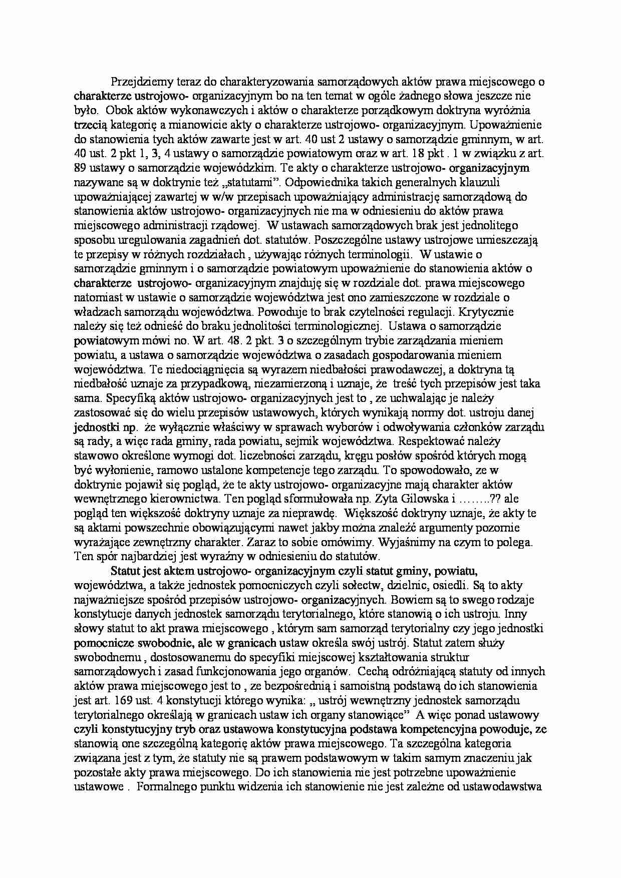 Samorządowe akty prawa miejscowego - strona 1