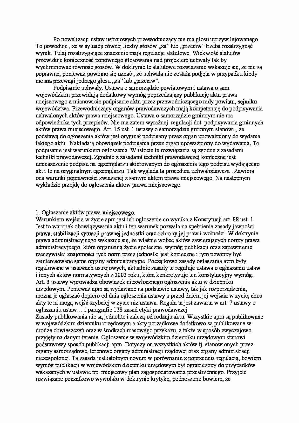 Ustawy ustrojowe - wykład - strona 1