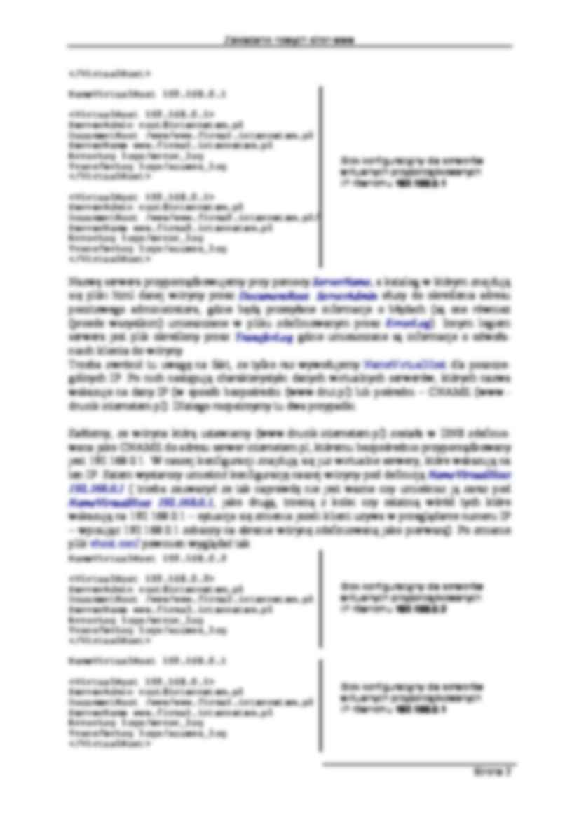 Obsługa i konfiguracja Apache - strona 2