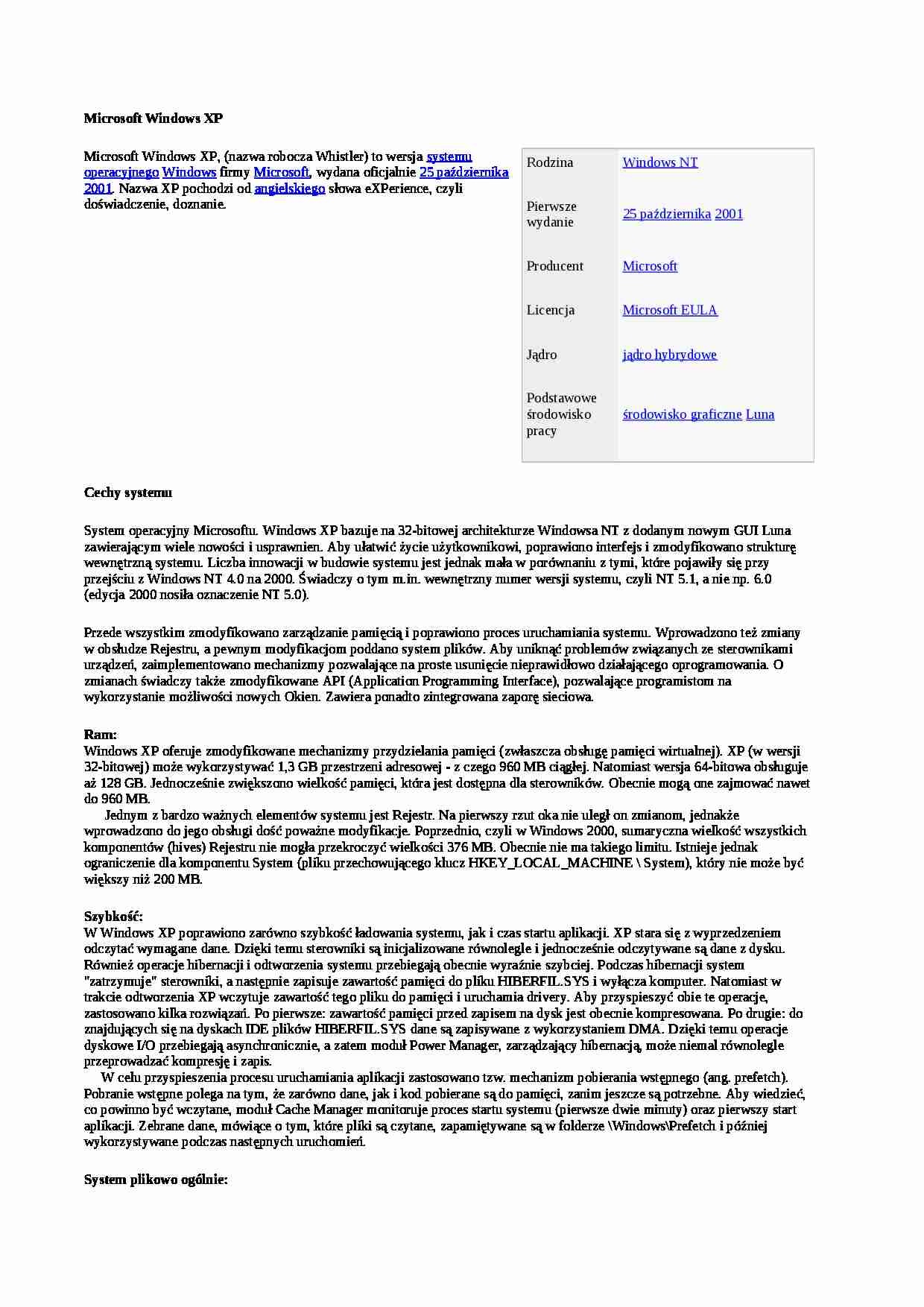 Microsoft Windows XP - strona 1