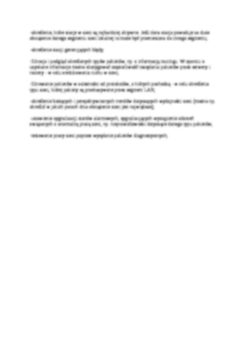 Narzędzia i techniki diagnozowania. Pomiary w sieci - strona 2
