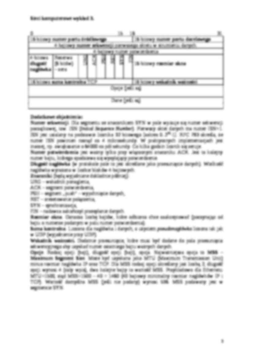 Sieci komputerowe - wykład 3 - strona 3