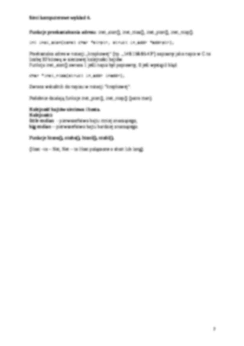 Sieci komputerowe - wykład 4 - strona 2