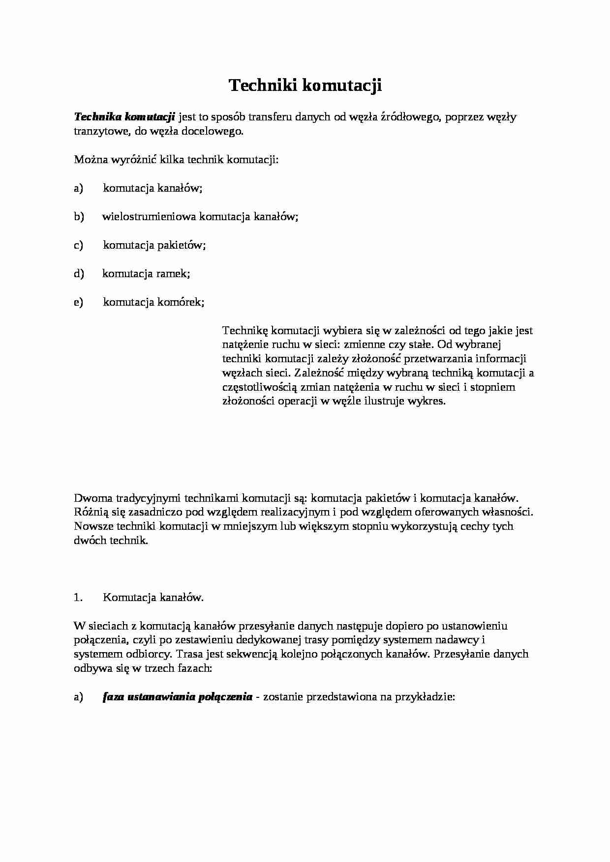  Techniki komutacji - strona 1