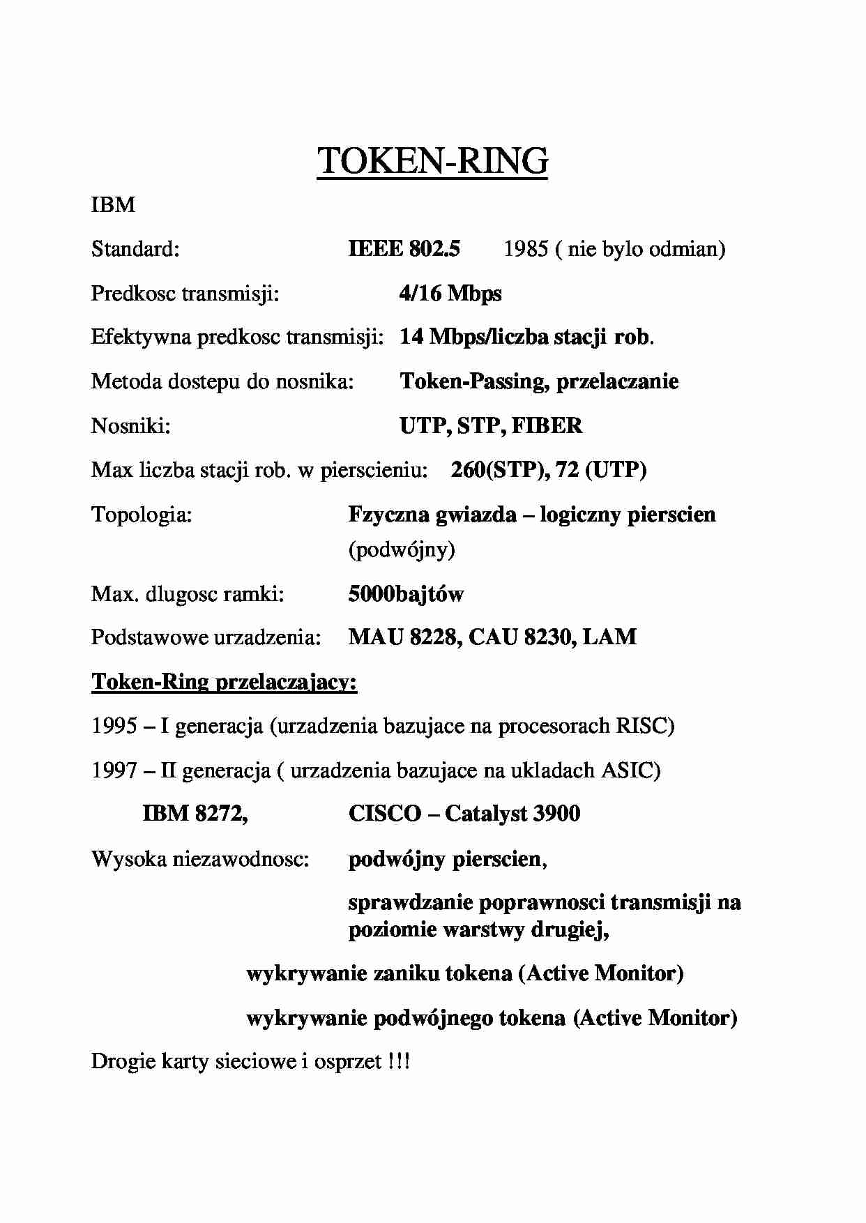 Token-ring - strona 1