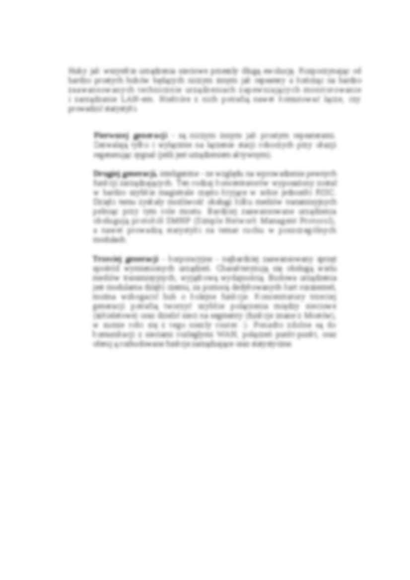 Urządzenia sieci LAN, regeneratory i koncentratory - strona 3