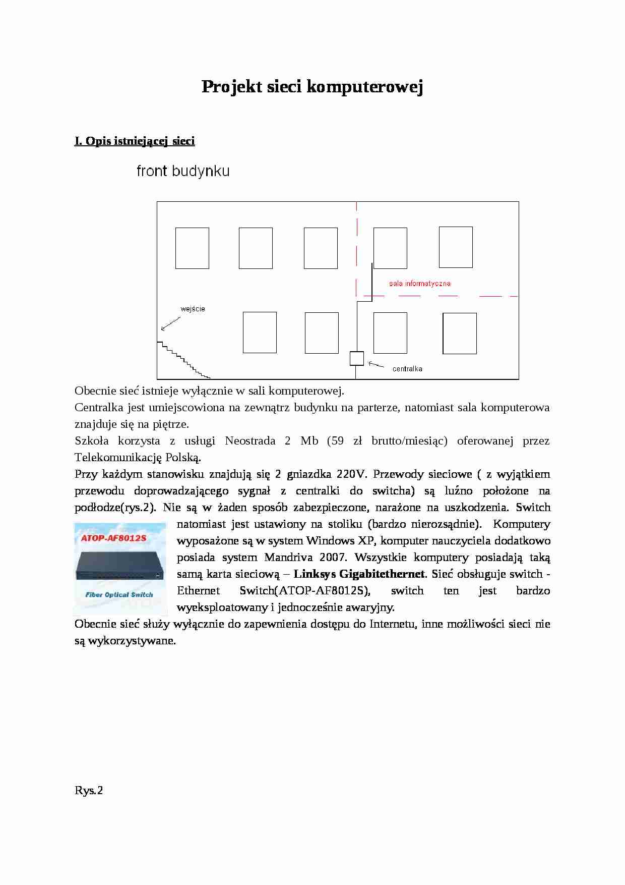 Skrypt: Projekt sieci komputerowej - strona 1