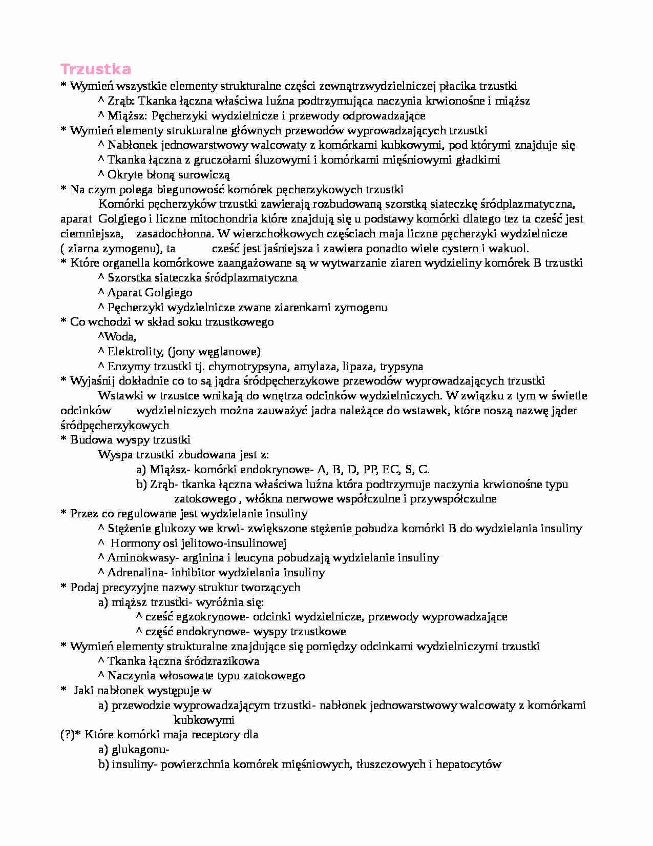 Trzuska - funkcje w organizmie - strona 1