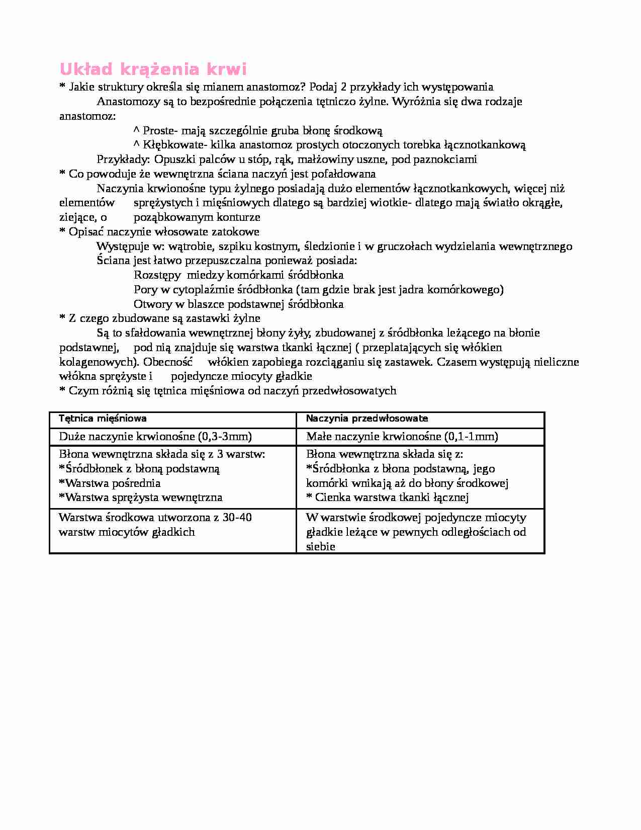 Układ krążenia krwi - strona 1