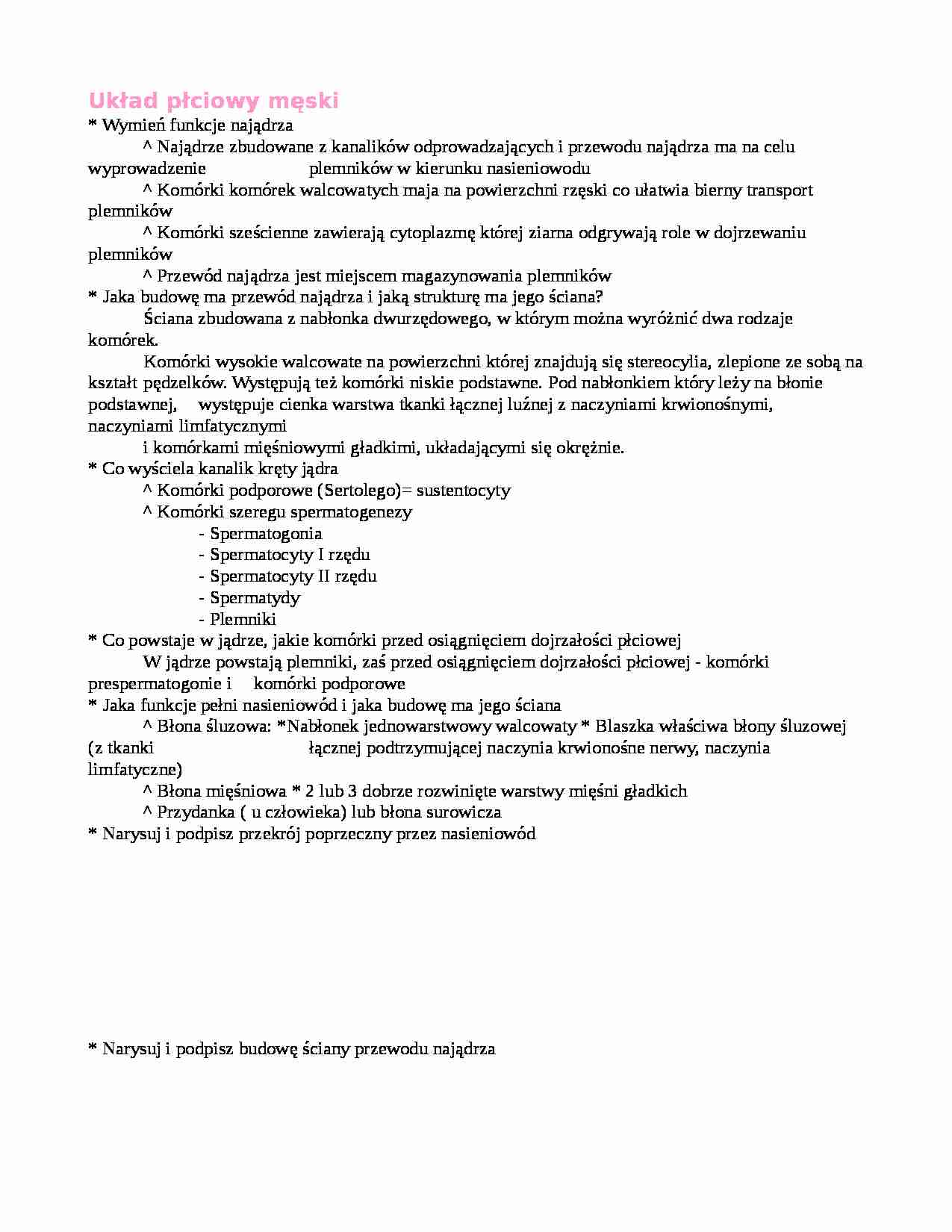 Układ płciowy męski - strona 1