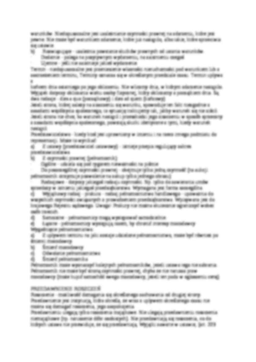 Czynności prawne, wady oświadczeń woli,  roszczenia,  zobowiązania. - strona 2