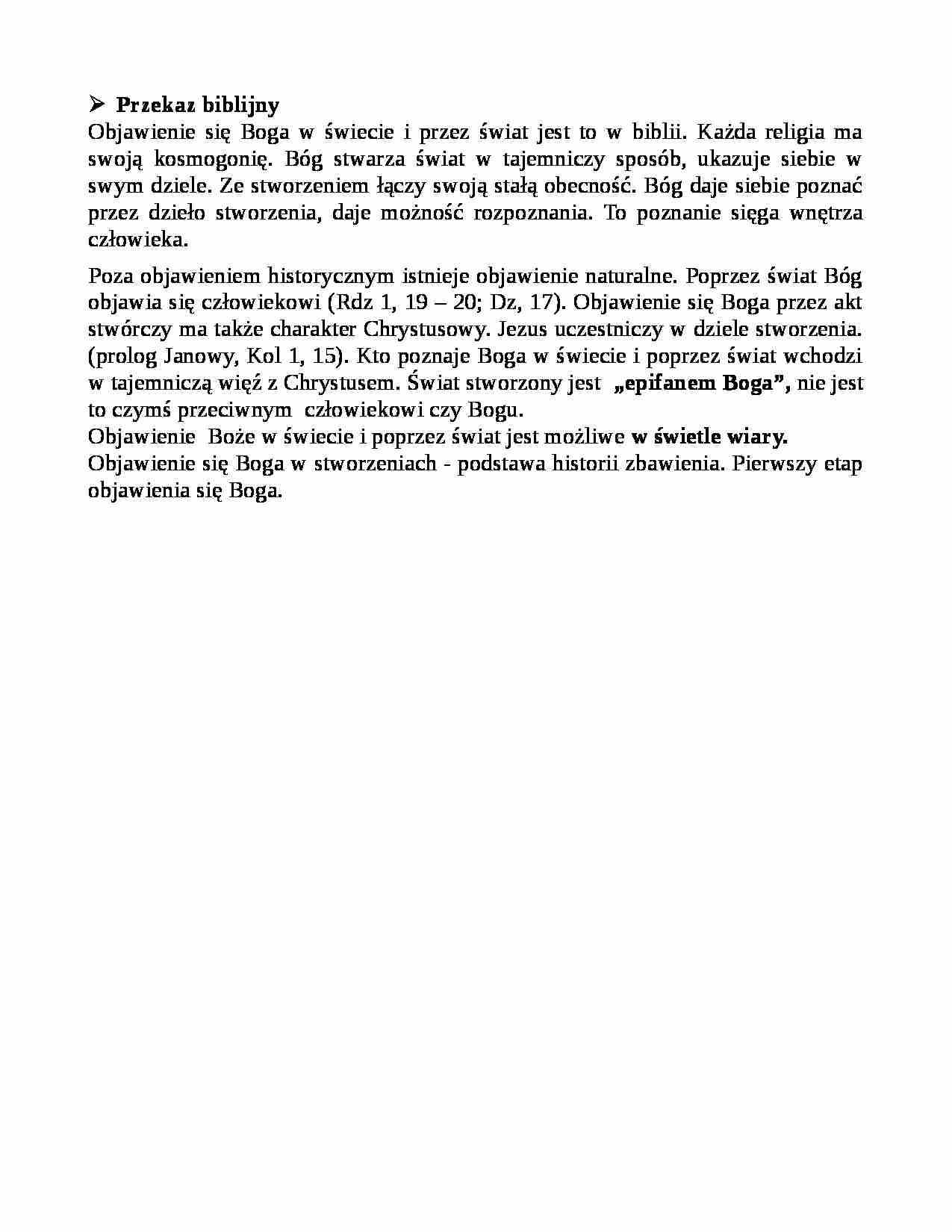 Przekaz biblijny - opracowanie - strona 1