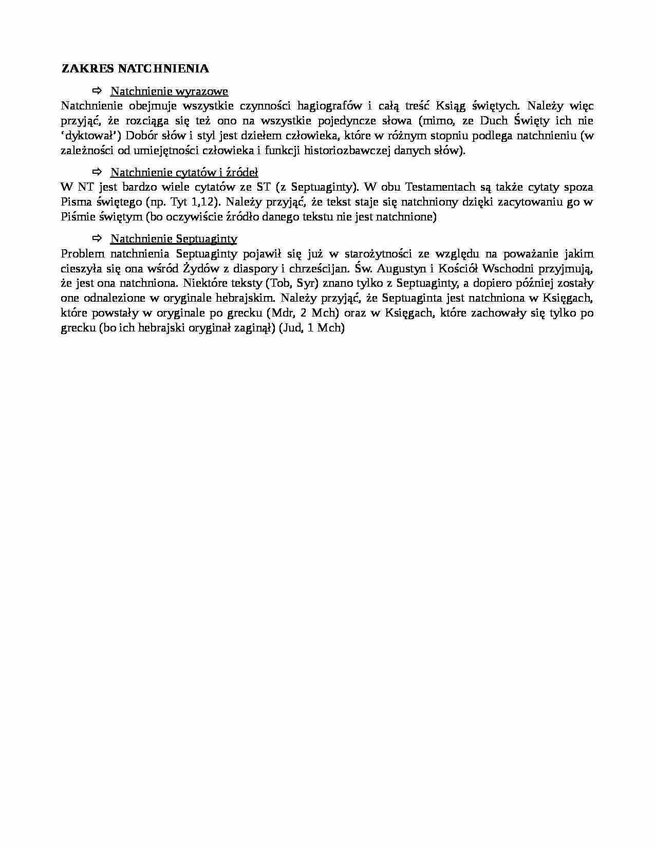 Zakres natchnienia i jego rodzaje - strona 1