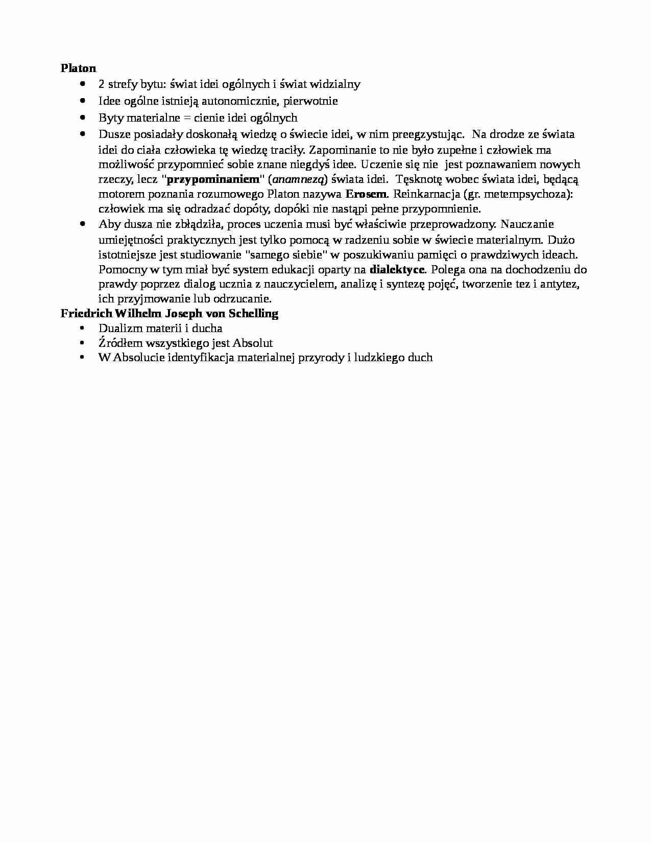 Platon i jego poglądy - strona 1