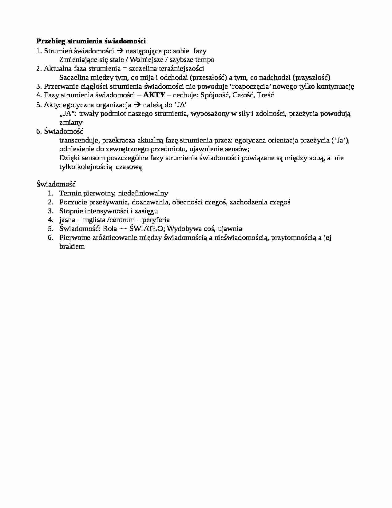 Przebieg strumienia świadomości - strona 1