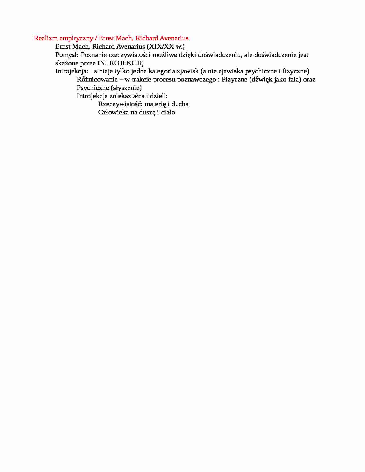 Realizm emiryczny - definicja - strona 1