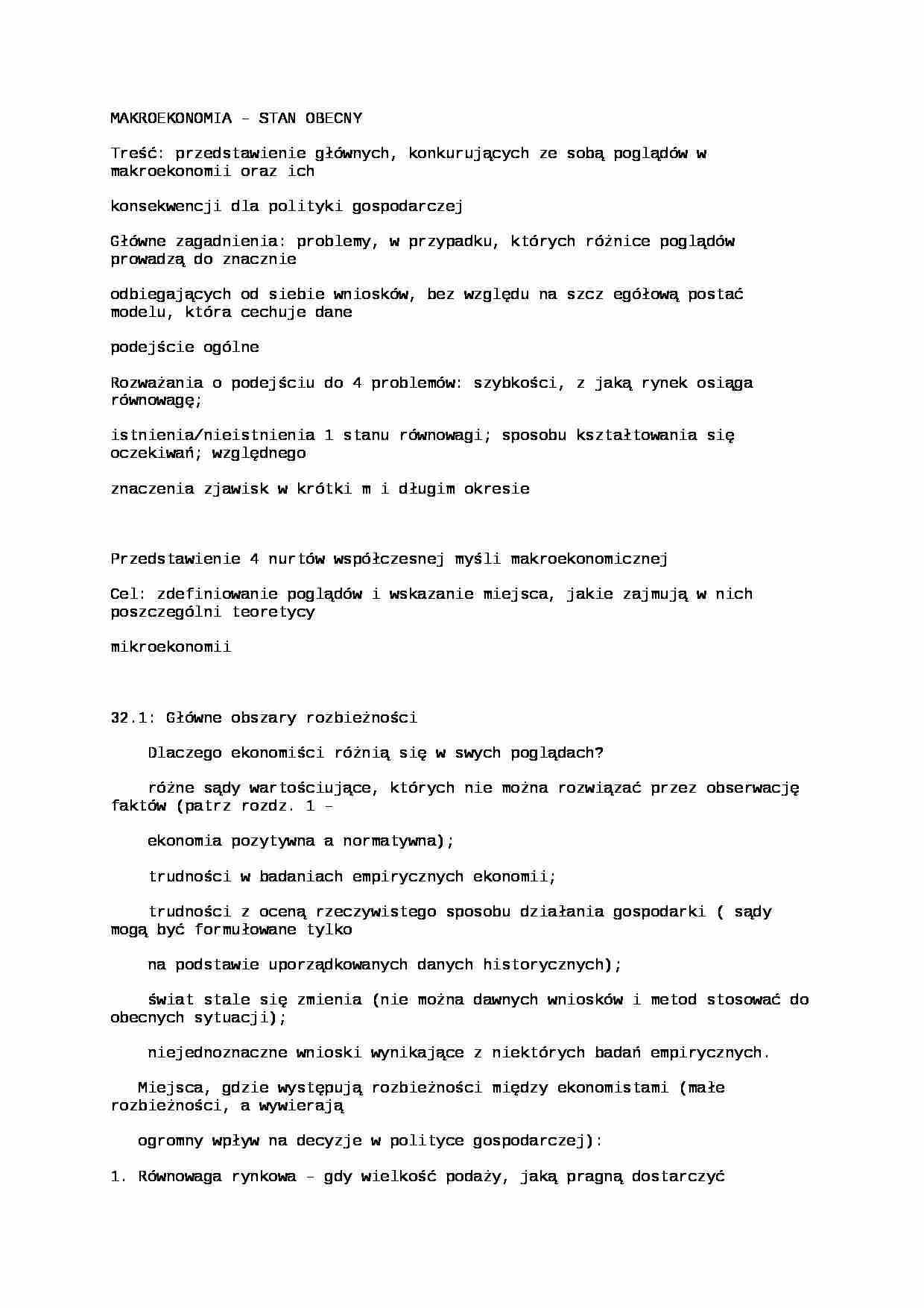 Makroekonomia - stan obecny - strona 1