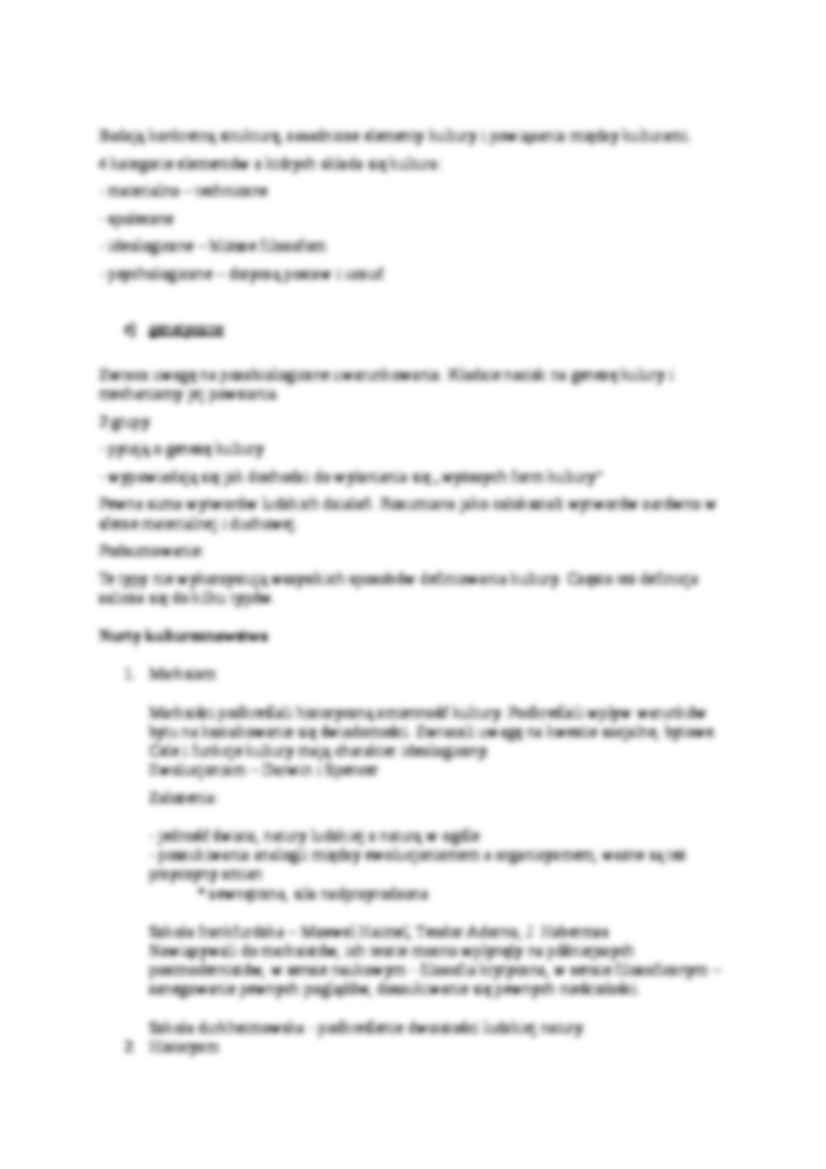 Sposoby definiowania kultury - Nurty kulturoznawstwa - strona 2