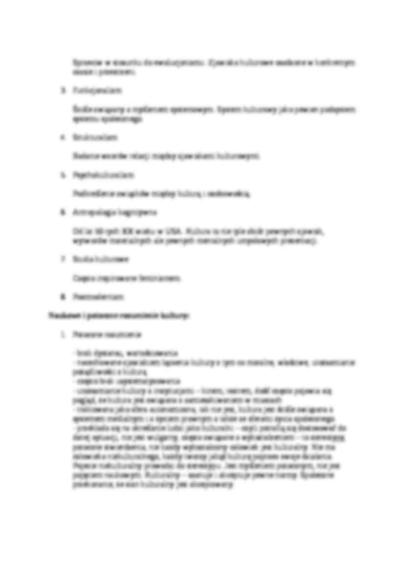 Sposoby definiowania kultury - Nurty kulturoznawstwa - strona 3