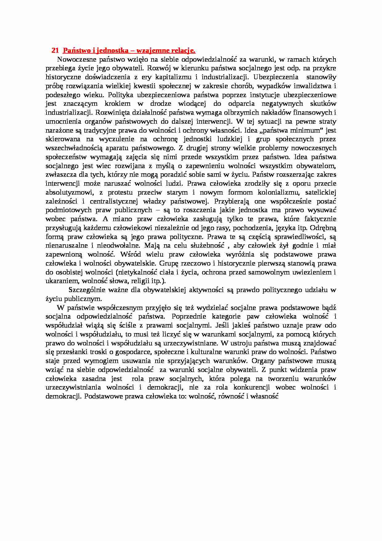 Państwo i jednostka - strona 1