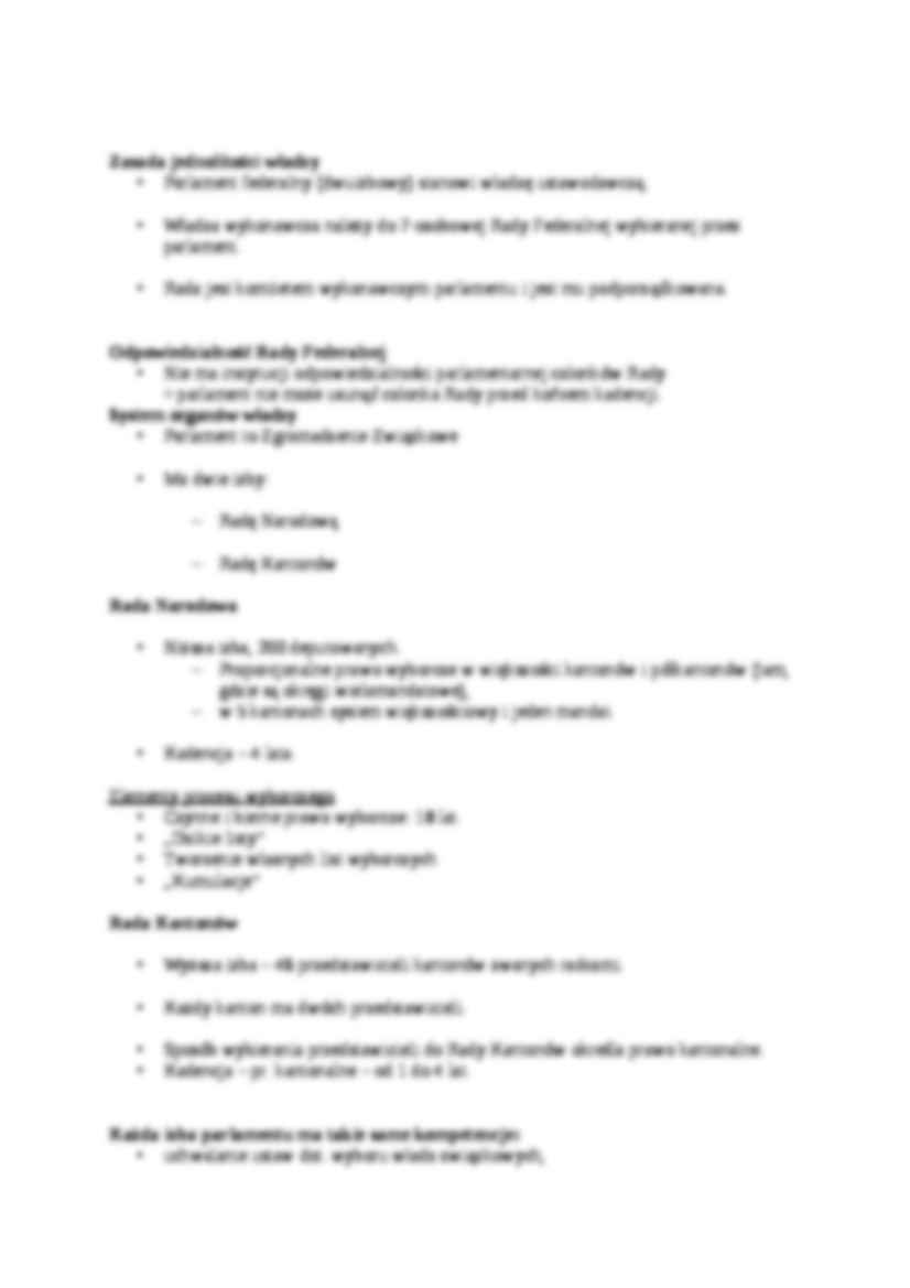 System polityczny konfederacji Szwajcarii - strona 2