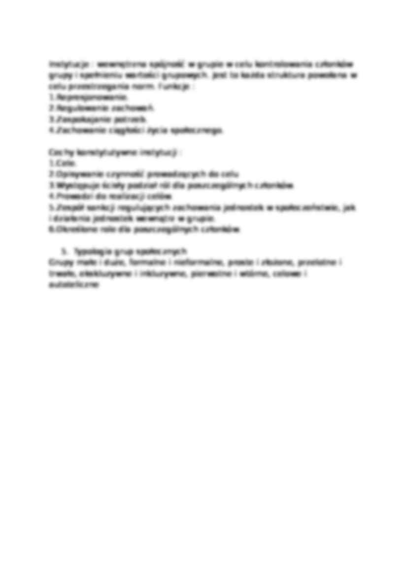 Małe grupy społeczne - Typologia - strona 2