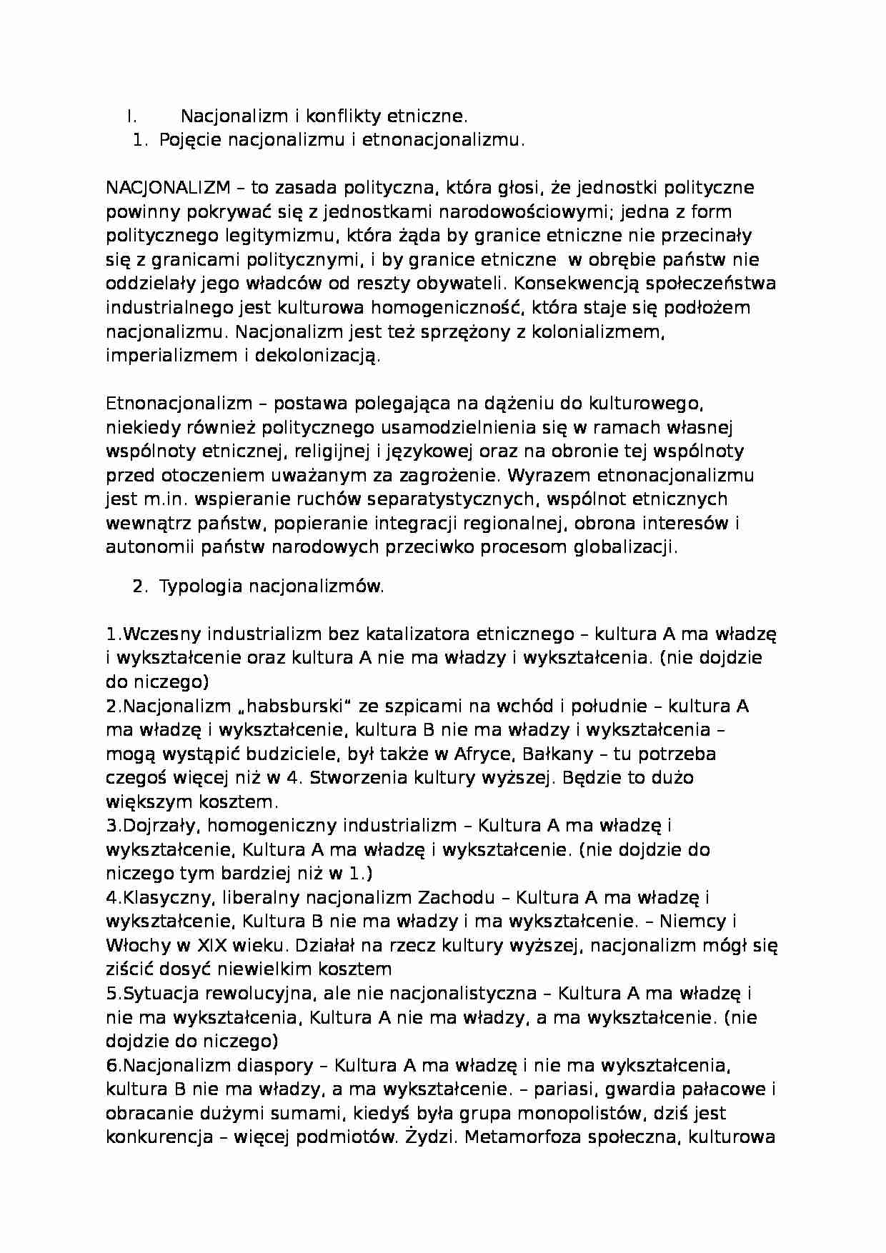 Nacjonalizm i konflikty etniczne - strona 1