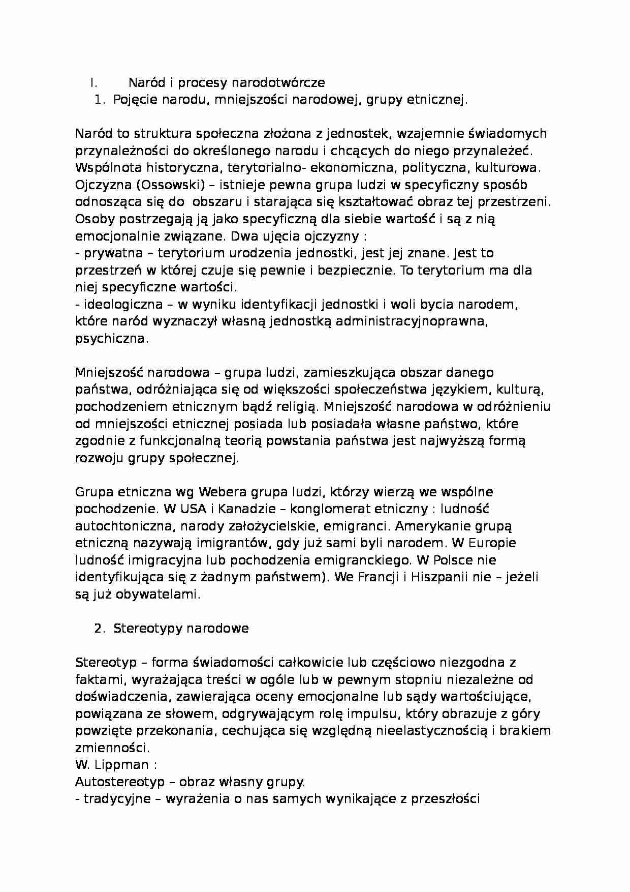 Naród i procesy narodotwórcze - strona 1