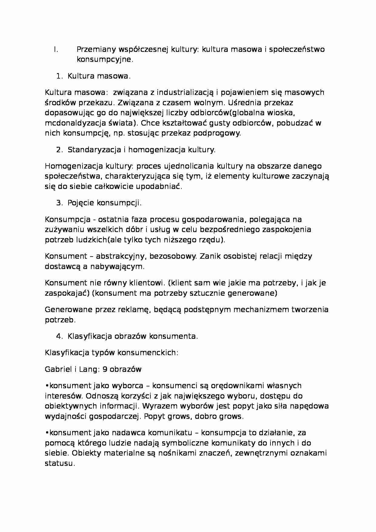Przemiany wspólczesnej kultury - strona 1