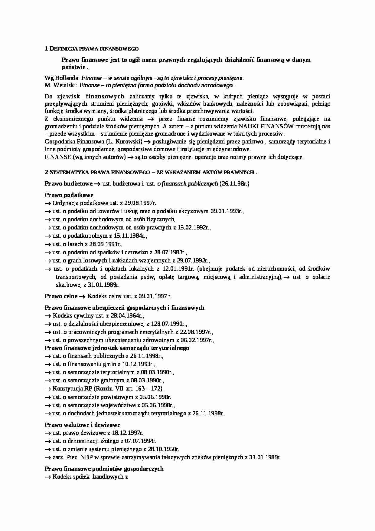 Prawo finansowe - strona 1