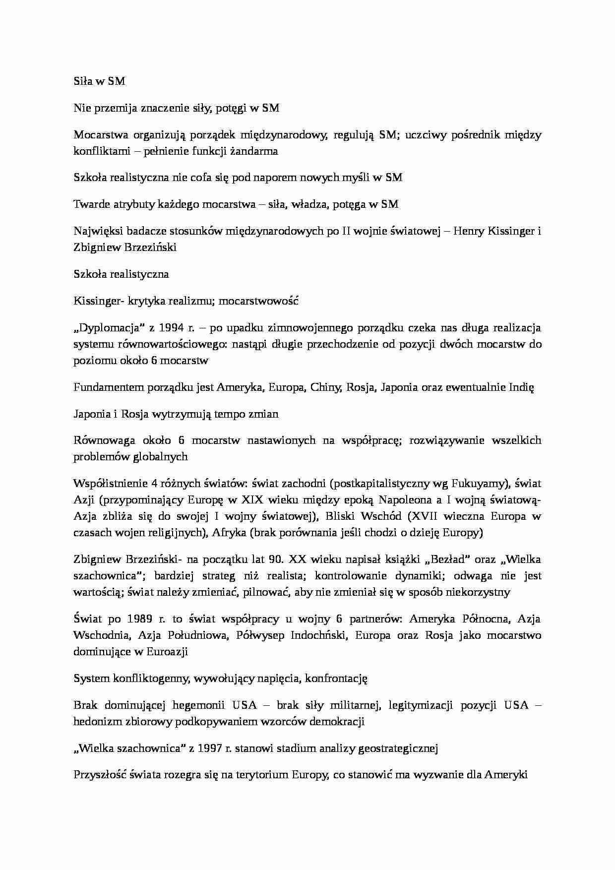 Siła w stosunkach międzynarodowych - strona 1