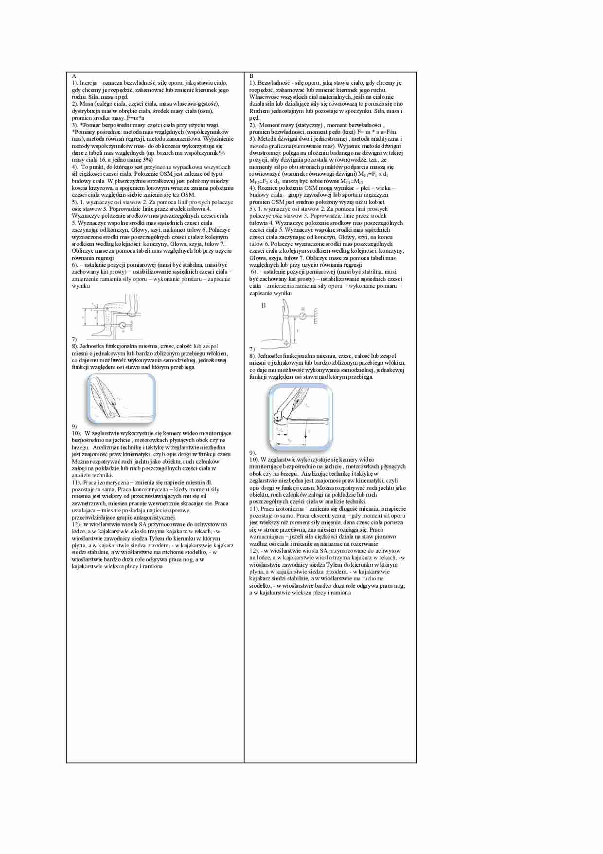 Biomechanika - ściąga z pojęć - strona 1
