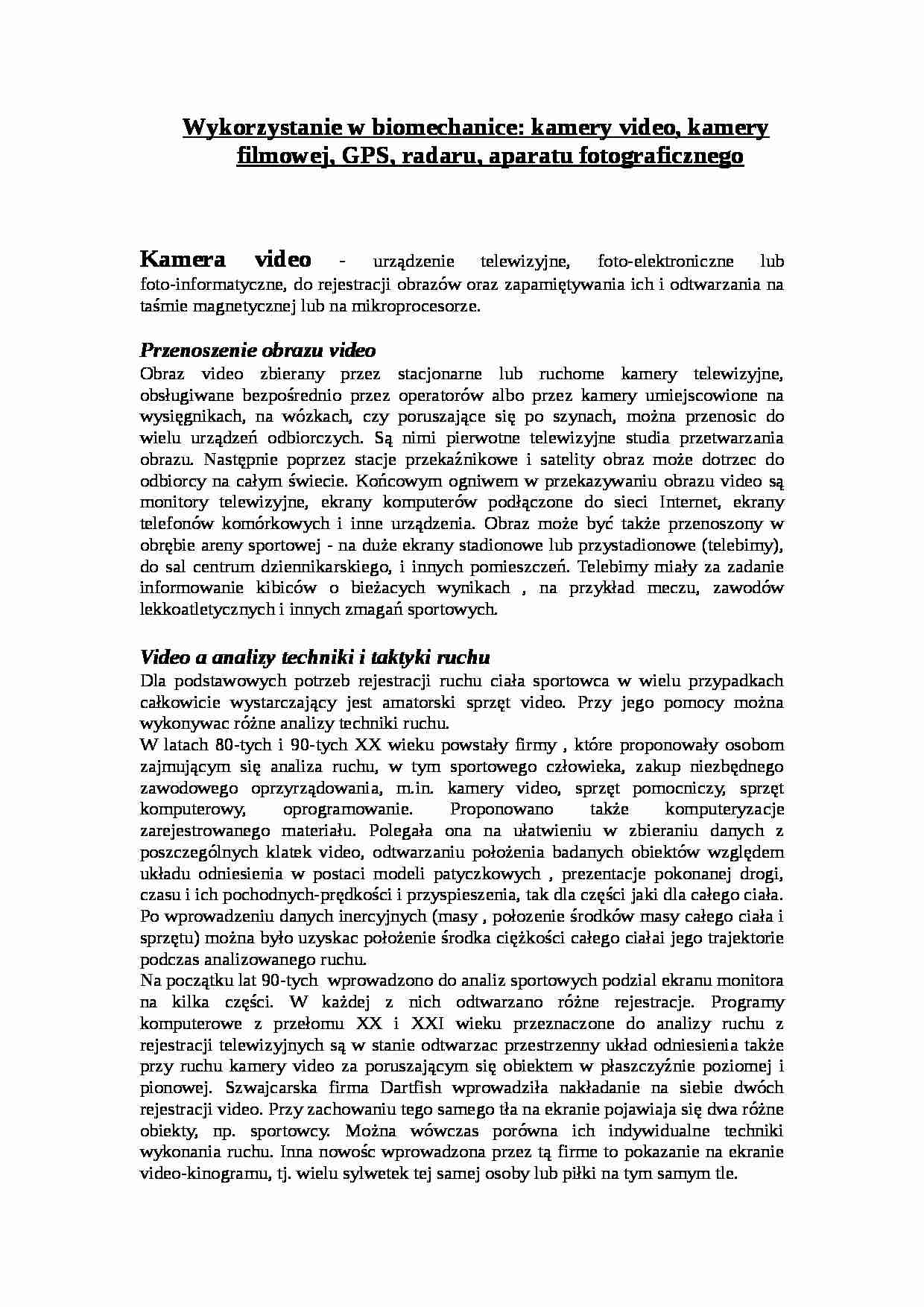 Wykorzystanie urządzeń w biomechanice - strona 1